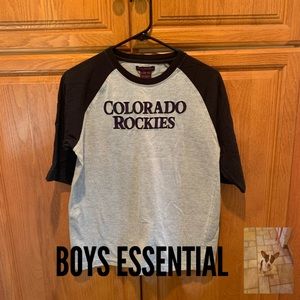 Boys Colorado Rockies baseball tee sz 16/18